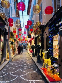 Nylon lampion rood 35 cm