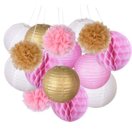 Lampion roze 45 cm