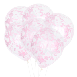 10 x Confetti ballon roze