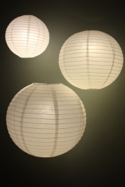 Lampion wit 45 cm