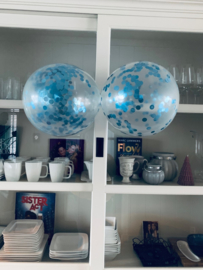 10 x Confetti ballon blauw