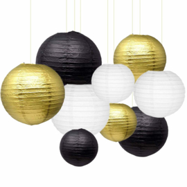 Lampion noir de 75 cms, rétardateur de flamme