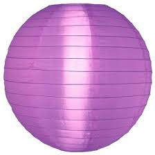 5 x Violett Lampion Nylon 45 cm