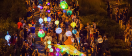 10 x Lampion stokje met led lampje