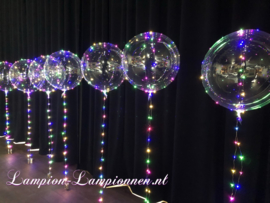 4 Stück LED Ballon XXL 60 cm - multicolor - inkl. Heliumtank