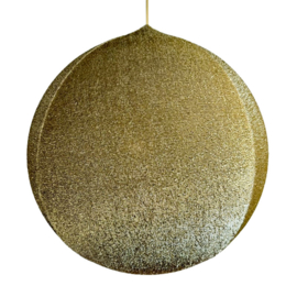 Boule gonflable pailletée or 40 cm - Ignifuge