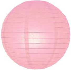 Lampion licht roze 45 cm