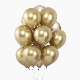 10 x metallic ballon goud