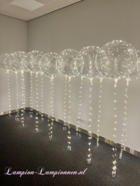 10 pièces  LED Ballon XL 40 cm - chaud blanc- incl Réservoir Hélium