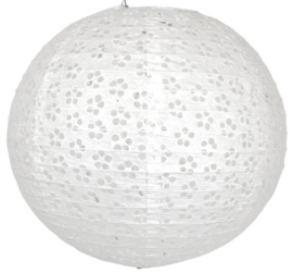 5 x Eyelet lampion wit 25 cm