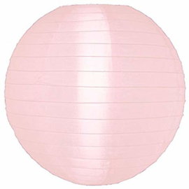 Nylon lampion licht roze 35 cm