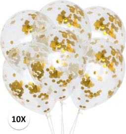 10 x Confetti ballon goud