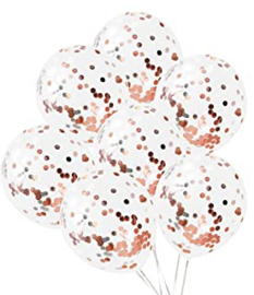 10 x ballon confettis or rose