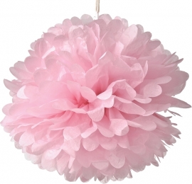 Pompon rose clair 35 cm