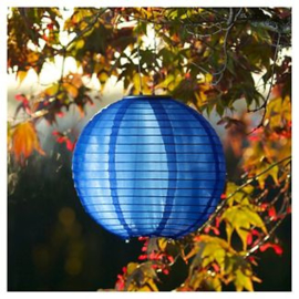 5 x Lampion bleu foncé de nylon 25 cm