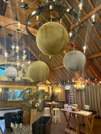 Opblaasbare Glitterbal Zilver 60 cm - Brandvertragend