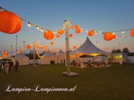 5 x Orange Lampion Nylon 35 cm