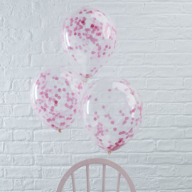 10 x Konfetti Ballon rosa