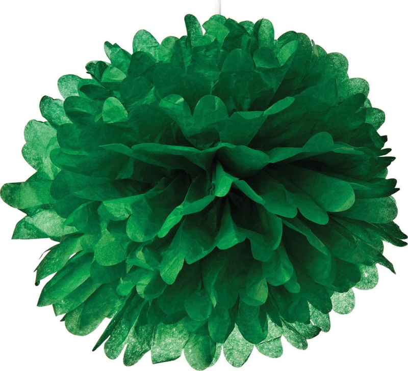 Donker groene PomPom 35 cm | Poms - papieren bollen | lampion-lampionnen