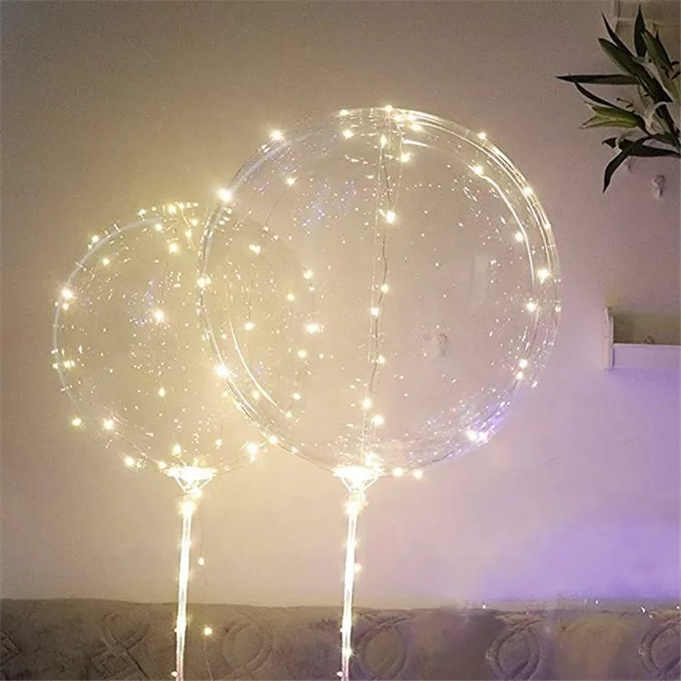 Ballon LED XL blanc chaud 40 cm lumineux avec LED