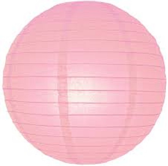 Lampion licht roze 25 cm