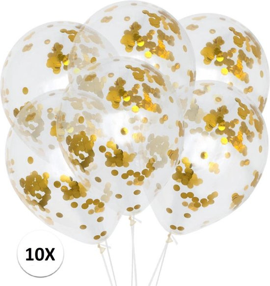 Ballon confettis chiffre 10