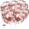 10 x Confetti ballon rosé goud
