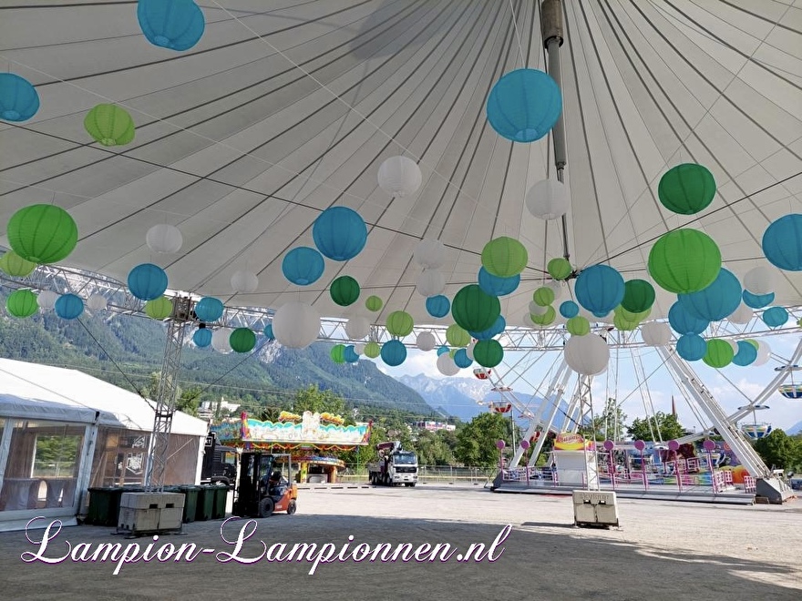 1 Event-Partyzelt-Dekoration mit Lampions für draußen