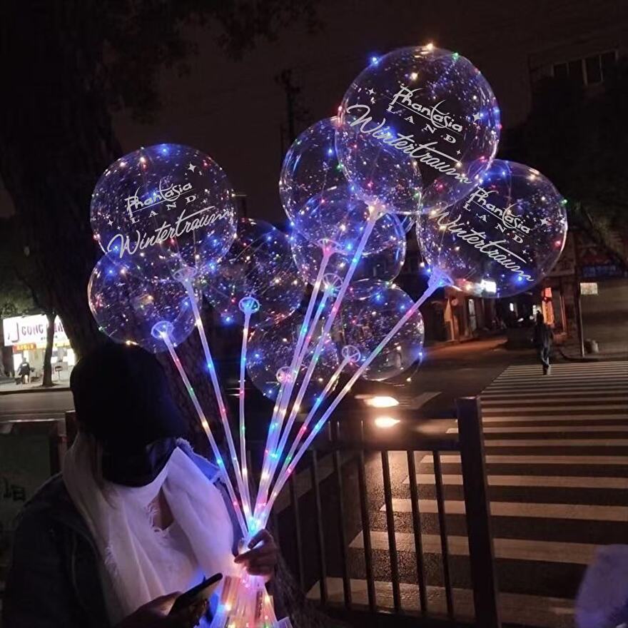 40 Ballons LED Lumineux Multicolores - Avec Lumières Clignotantes Pour Fêtes, Anniversaire, Noël - Gonflage à L'hélium Ou à L'air