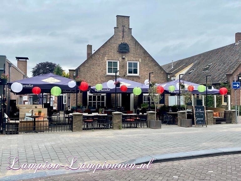 lampions pour la décoration extérieure dans le drapeau national du pays 4