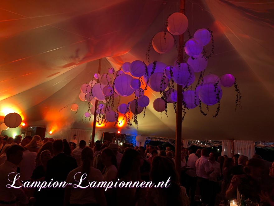 weiße Laternen im italienischen Stil Hochzeitskirche fahren, weiße Lampions mit LED bei Hochzeit Hochzeit Zelt Party Hochzeit Blanc Laternen, große Lampion 5