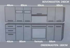 MALAGA keukenblok  240cm