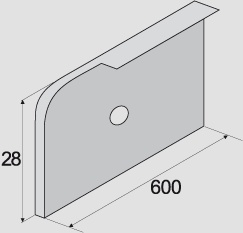 Set aluminium profielen voor werkblad 28mm