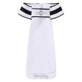 Plastron met contrasterende glitter