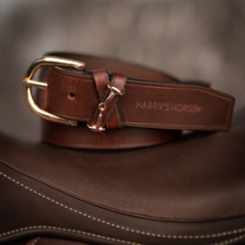 HH Riem Bit leder bruin rosegold