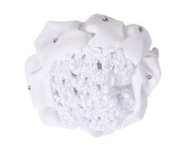 QHP Haarstrik Flower wit