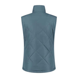 Mrs Ros GEWATTEERDE BODYWARMER PORCELAIN BLUE  L