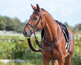 QHP Teugel bontjes 45 CM  BRUIN