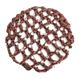 SD® HAIRNET WITH CRYSTALS IN BROWN.