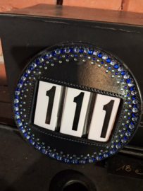 Nummerhouder ROND NAVY customized