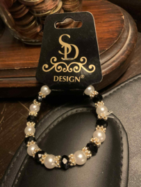 sd decoratieve scrunchie navy