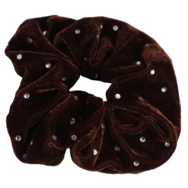 SD® DIAMOND SCRUNCHIE. BROWN.