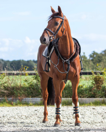 QHP Teugel bontjes 45 CM  BRUIN