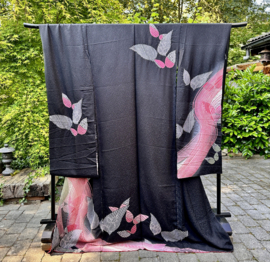 Zijden Kimono " Flying Butterflies "