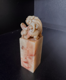 Antieke Japanse stempel Shoushan steen