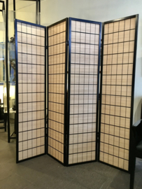 kamerscherm 4 panelen van bamboe houten lamellen 1.80 hoog