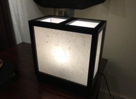Lamp "Tokyo" hout met verstevigd Japans papier
