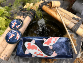 2 persoons Sushi set in Japans keramiek "Koï karpertjes"