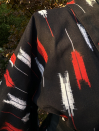 Kimono katoen " Arrows in red"