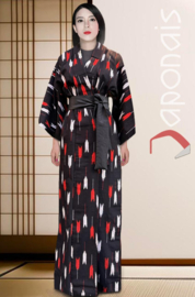 Kimono katoen " Arrows in red"